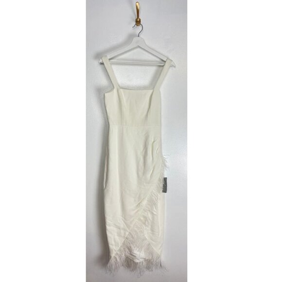 SAYLOR Caylin Faux Wrap Sheath Dress in Wedding White Size X-Small - Picture 3 of 11